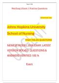 Med Surg 2 Exam 1 Practice Questions  