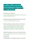 CMN 571 EXAM 1 CERTIFICATION&NewLine;EVALUATION PRACTICE SOLUTION&NewLine;QUESTIONS AND CORRECT ANSWERS&NewLine;REVIEW COLLECTION