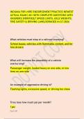 INDIANA FOR-HIRE ENDORSEMENT PRACTICE NEWEST &NewLine;ACTUAL EXAM &vert; 60&plus; WITH COMPLETE QUESTIONS WITH &NewLine;ANSWERS &vert;VERIFIED&sol;&sol; SPEED LIMITS&comma; AXLE WEIGHTS&comma; &NewLine;TIRE SAFETY & DRIVING LAWS&sol;&sol;GRADED A&plus;&sol;&sol; &vert; 2026