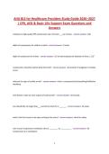 AHA BLS for Healthcare Providers Study Guide 2026&ndash;2027 &vert; CPR&comma; AED & Basic Life Support Exam Questions and Answers