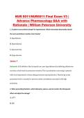 NUR 6011&sol;NUR6011 Final Exam V3 &vert; &NewLine;Advance Pharmacology Q&A with &NewLine;Rationale &vert; William Paterson University 