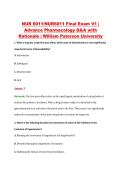 NUR 6011&sol;NUR6011 Final Exam V1 &vert; &NewLine;Advance Pharmacology Q&A with &NewLine;Rationale &vert; William Paterson University 