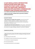 U1 UST INSTALLATION & RETROFITTING CERTIFICATION EXAM 2026&ndash;2027 &vert; COMPLETE STUDY GUIDE &vert; VERIFIED PRACTICE QUESTIONS&comma; ANSWERS & DETAILED EXPLANATIONS &vert; UNDERGROUND STORAGE TANK SYSTEMS EXAM PREP