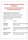 WGU D080 &ndash; MANAGING IN A GLOBAL BUSINESS ENVIRONMENT&NewLine;Complete Objective Assessment Review Guide &lpar;150&plus; Questions with Rationales&rpar;