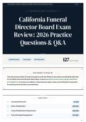 California Funeral Director Board Exam Review  2026 Practice Questions & Q&A