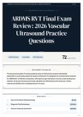 ARDMS RVT Final Exam Review  2026 Vascular Ultrasound Practice Questions