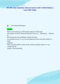 WX 301 exam 2 Questions with and Answers with Verified Solutions &vert;&NewLine;Latest 2026 Update