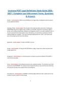 Louisiana POST Legal Definitions Study Guide 2026&ndash;2027 &vert; Complete Law Enforcement Terms&comma; Questions & Answers &vert; Police Certification Prep