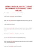 LPSO POST Study Guide 2026&ndash;2027 &vert; Complete Louisiana Peace Officer Standards & Training Exam Questions & Answers