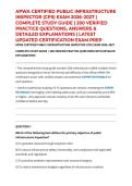 APWA CERTIFIED PUBLIC INFRASTRUCTURE INSPECTOR &lpar;CPII&rpar; EXAM 2026&ndash;2027 &vert; COMPLETE STUDY GUIDE &vert; 200 VERIFIED PRACTICE QUESTIONS&comma; ANSWERS & DETAILED EXPLANATIONS &vert; LATEST UPDATED CERTIFICATION EXAM PREP