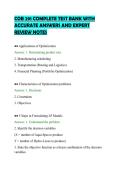 COB 291 COMPLETE TEST BANK WITH&NewLine;ACCURATE ANSWERS AND EXPERT&NewLine;REVIEW NOTES
