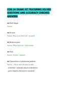 COB 291 EXAMS SET FEATURING SOLVED&NewLine;QUESTIONS AND ACCURACY CHECKED&NewLine;ANSWERS&NewLine;