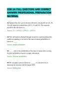 COB 291 FULL QUESTIONS AND CORRECT&NewLine;ANSWERS PROFESSIONAL PREPARATION&NewLine;MATERIAL