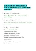 COB 291 GRADED APLUS QUESTION&NewLine;COLLECTION WITH DETAILED SOLUTION&NewLine;COVERAGE