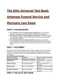 2026&sol;2027 Arkansas Funeral Service & Mortuary Law State Exam&colon; The Elite "S-Tier" Test Bank &lpar;69&plus; Q&A &plus; Full Rationales&rpar;