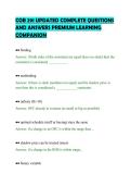 COB 291 UPDATED COMPLETE QUESTIONS&NewLine;AND ANSWERS PREMIUM LEARNING&NewLine;COMPANION