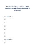 NIH Stroke Scale Group A Patient 1-6 WITH&NewLine;QUESTIONS AND WELL IDENTIFIED ANSWERS &excl;&excl;&excl;&NewLine;REAL 2026&excl;&excl;