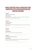 APWA CERTIFIED PUBLIC INFRASTRUCTURE INSPECTOR &lpar;CPII&rpar; EXAM QUESTIONS AND VERIFIED ANSWERS