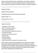 MENTAL HEALTH NURSING EXAM 2 PREPARATION &vert; PSYCHIATRIC NURSING&comma;&NewLine;DSM-5-TR CONCEPTS & CLINICAL JUDGMENT REVIEW &vert; COMPLETE PRACTICE&NewLine;EXAM &vert; ADVANCED QUESTIONS & DETAILED RATIONALES &vert; UPDATED 2026&sol;2027