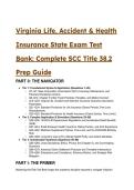 Virginia Life&comma; Accident & Health Insurance State Exam Test Bank &lpar;2026&sol;2027 Updated&rpar; &ndash; SCC Title 38&period;2 Prep