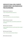 HESI RN EXIT EXAM 6 2026 COMPLETE&NewLine;ANSWERS PATIENT CARE PRIORITIZATION&NewLine;PRACTICE RESOURCE&NewLine;