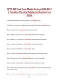 NFPA 70E Final Exam Master Review 2026&ndash;2027 Complete Electrical Safety Certification Prep Guide&period;