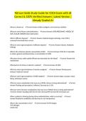 Nitrous Oxide Study Guide for CDCA Exam with all Correct & 100&percnt; Verified Answers &vert;Latest Version &vert;Already Graded A&plus;