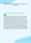 WHMIS and Workplace Safety Test Questions and Answers &vert; Latest&NewLine;2026 Update