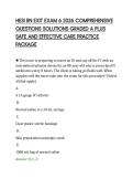 HESI RN EXIT EXAM 6 2026 COMPREHENSIVE&NewLine;QUESTIONS SOLUTIONS GRADED A PLUS&NewLine;SAFE AND EFFECTIVE CARE PRACTICE&NewLine;PACKAGE