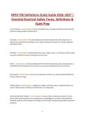 NFPA 70E Definitions Study Guide 2026&ndash;2027 &vert; Essential Electrical Safety Terms&comma; Definitions & Exam Prep Questions