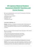 ATI Capstone Maternal Newborn Assessment 2026&sol;2027 Questions and Correct Answers