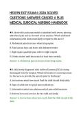 HESI RN EXIT EXAM 6 2026 SOLVED&NewLine;QUESTIONS ANSWERS GRADED A PLUS&NewLine;MEDICAL SURGICAL NURSING HANDBOOK&NewLine;