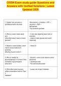 CISSN Exam study guide Questions and&NewLine;Answers with Verified Solutions &vert; Latest&NewLine;Updated 2026