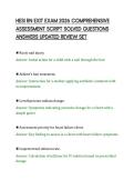 HESI RN EXIT EXAM 2026 COMPREHENSIVE&NewLine;ASSESSMENT SCRIPT SOLVED QUESTIONS&NewLine;ANSWERS UPDATED REVIEW SET&NewLine;
