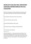 HESI RN EXIT EXAM 2026 FINAL PAPER REVIEW&NewLine;QUESTIONS ANSWERS BUNDLED PRACTICE&NewLine;COLLECTION&NewLine;