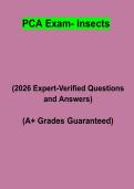 PCA Exam &ndash; Insects&colon; Complete Study Guide&comma; Entomology Review&comma; Insect Identification & Practice Questions PDF