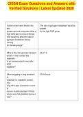 CISSN Exam Questions and Answers with&NewLine;Verified Solutions &vert; Latest Updated 2026