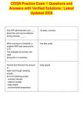 CISSN Practice Exam 1 Questions and&NewLine;Answers with Verified Solutions &vert; Latest&NewLine;Updated 2026