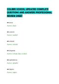 COLIBRI SCHOOL UPDATED COMPLETE&NewLine;QUESTIONS AND ANSWERS PROFESSIONAL&NewLine;REVIEW SHEET