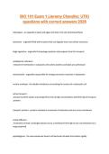BIO 101 Exam 1 &lpar;Jeremy Chandler&comma; UTK&rpar; questions with correct answers 2026