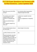 CLC 222 Exam Questions and Answers with&NewLine;Verified Solutions &vert; Latest Updated 2026