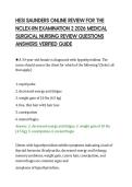 HESI SAUNDERS ONLINE REVIEW FOR THE&NewLine;NCLEX-RN EXAMINATION 2 2026 MEDICAL&NewLine;SURGICAL NURSING REVIEW QUESTIONS&NewLine;ANSWERS VERIFIED GUIDE