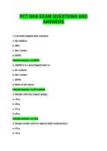 PCT NHA EXAM QUESTIONS AND ANSWERS &vert; LATEST UPDATE &vert; FULLY SOLVED