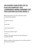 HESI SAUNDERS ONLINE REVIEW FOR THE&NewLine;NCLEX-RN EXAMINATION 2 2026&NewLine;COMPREHENSIVE NURSING ASSESSMENT TEST&NewLine;PAPER QUESTIONS SOLUTIONS GRADED A&plus;