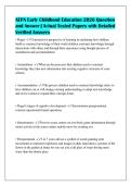 AEPA Early Childhood Education 2026 Question&NewLine;and Answer &vert; Actual Tested Papers with Detailed&NewLine;Verified Answers