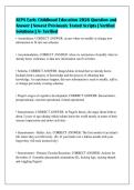 AEPA Early Childhood Education 2026 Question and&NewLine;Answer &vert; Newest Previously Tested Scripts &vert; Verified&NewLine;Solutions &vert; A&plus; Verified
