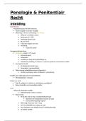 Samenvatting -  Penologie en penitentiair recht &lpar;CO1A9a&rpar; &lpar;GESLAAGD&excl;&rpar;