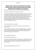 PHMSA-PL1250 &ndash; SAFETY EVALUATION OF GAS PIPELINE SYSTEMS CERTIFICATION EXAM QUESTIONS AND VERIFIED ANSWERS WITH RATIONALES JUST RELEASED&period;pdf&NewLine;&NewLine;