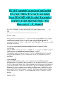 FiCEP Financial Counseling Certification Program Official Practice Exam Actual Exam 2026&sol;2027 with Detailed Rationales &vert; Complete Exam-Style Questions &vert; Pass Guaranteed &ndash; A&plus; Graded&NewLine;&NewLine;