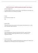 SPMT 362 Final Exam &vert; UPDATED Questions with 100&percnt; Correct Answers&NewLine;